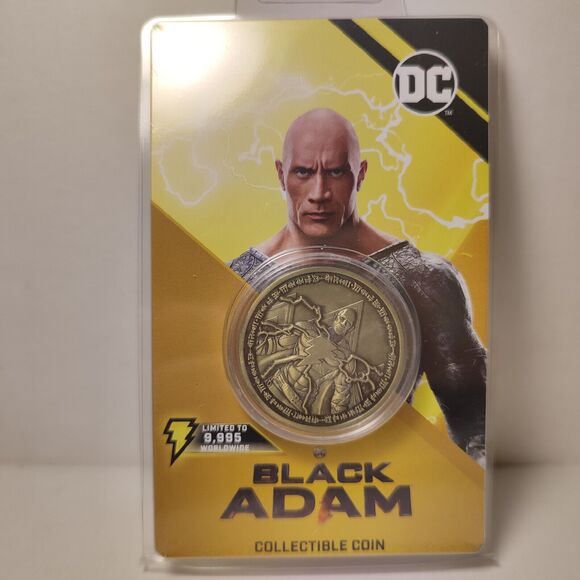 DC Black Adam Collectible Coin Limited Edition Official Badge Figure - Picture 1 of 3
